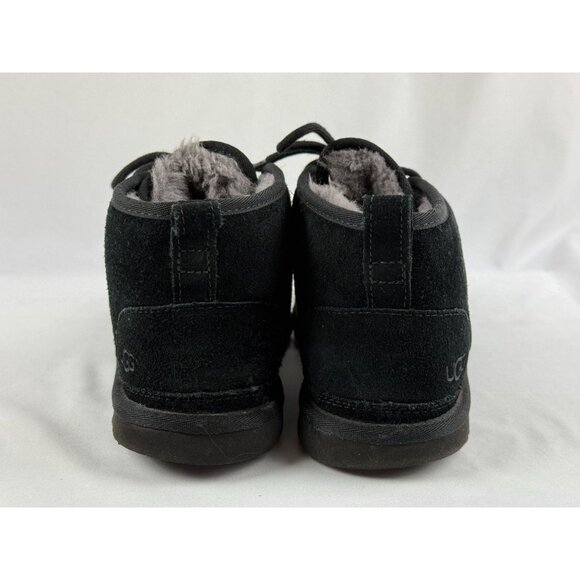 UGG Neumel Boots Men Size 6 Shoes Black Suede Sheepskin Wool Lace Up Women 7 main image 5
